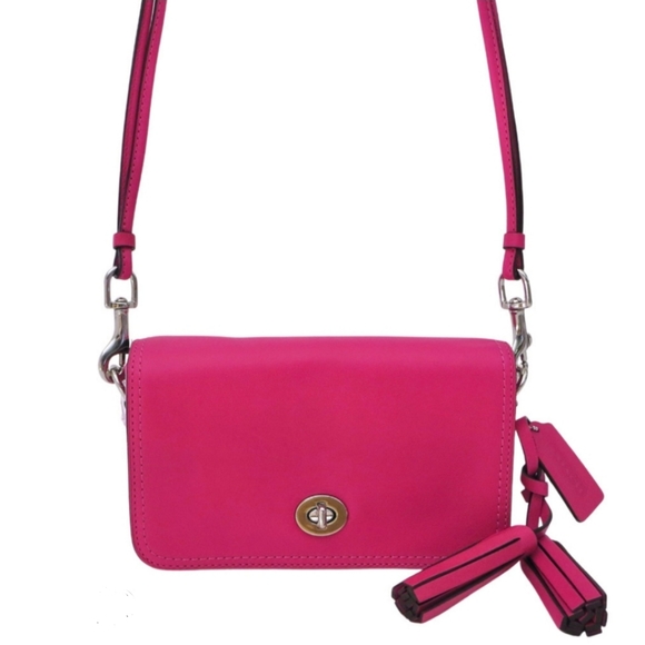 New NWOT Coach Legacy Leather Fuchsia Pink Penny Crossbody Purse 19914 RARE! - Picture 11 of 15